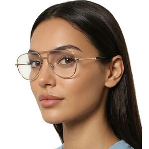 NWT Tom Ford FT5829-B Rose Gold Aviator 57mm Eyeglasses